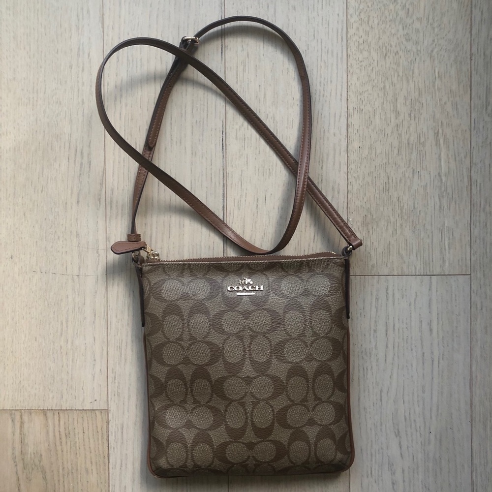 Coach Brown and Tan Crossbody Bag